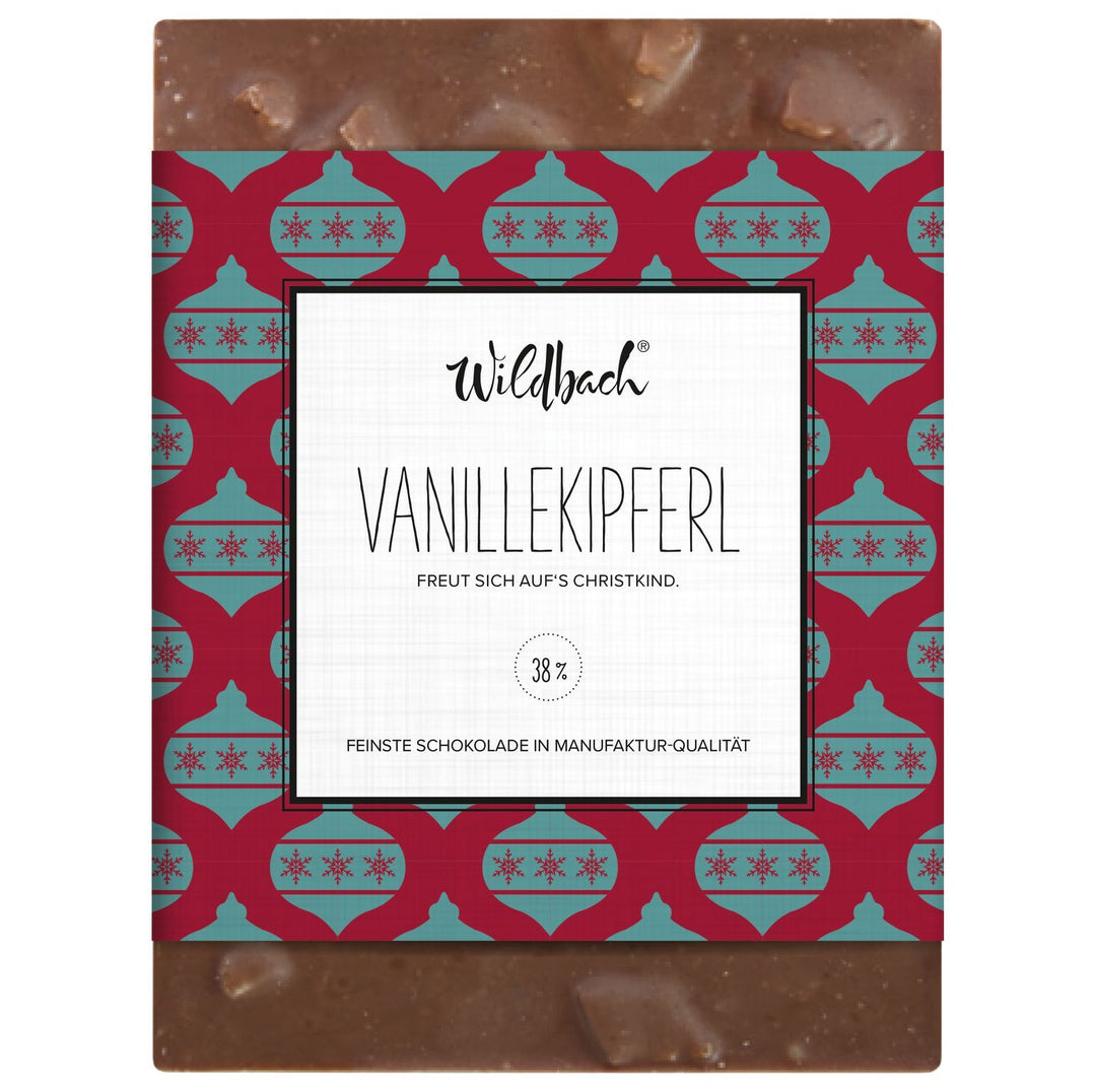 Schokolade "Vanillekipferl" – weihnachtliche Vollmilchschokolade