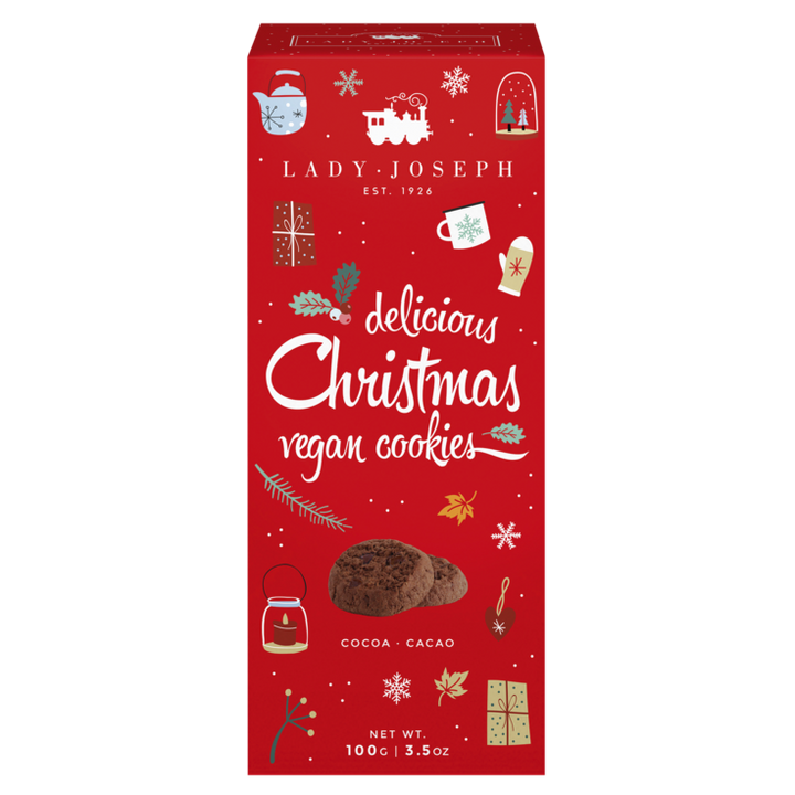Vegane Weihnachts-Schokoladenkekse – Bestandteil der Geschenkbox Big Merry Moments