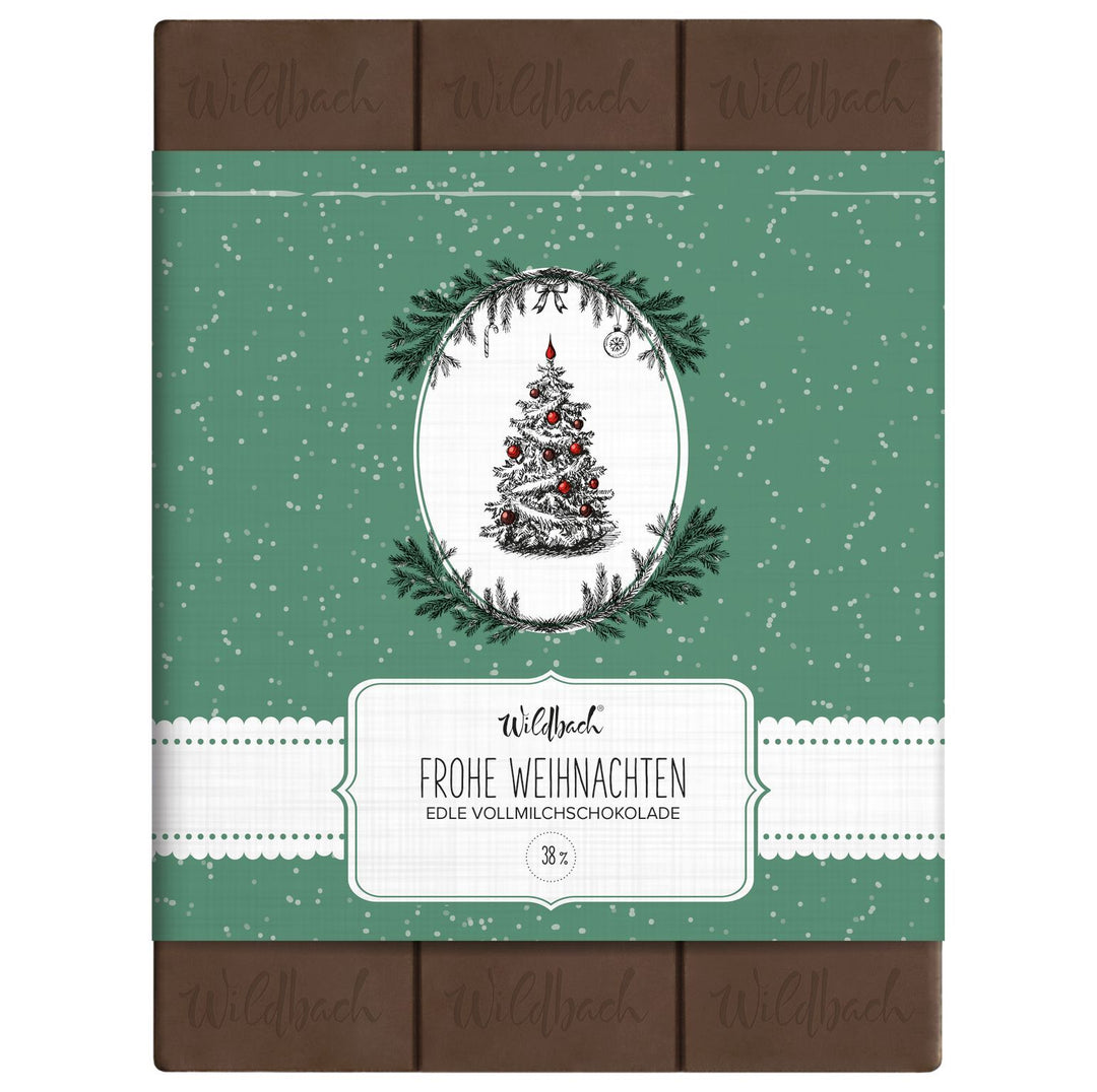 Schokolade "Frohe Weihnachten" köstliche Weihnachtsschokolade im vintage Design