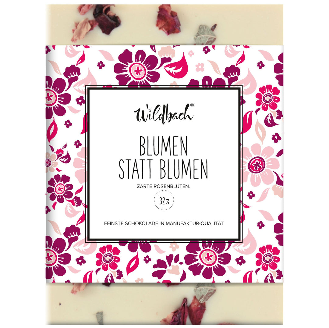 Schokolade "statt Blumen" - ideal zum Geburtstag, zur Prüfung, zu Weihnachten oder einfach nur so