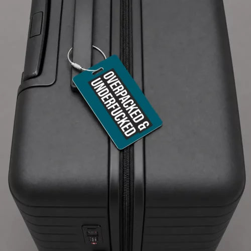 Kofferanhänger Overpacked & Underfucked