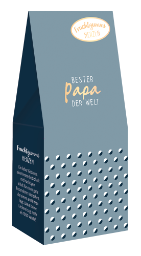 Fruchtgummi Herzen  / Bonbon bester Papa der Welt