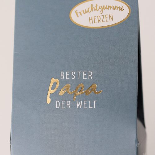 Fruchtgummi Herzen  / Bonbon bester Papa der Welt