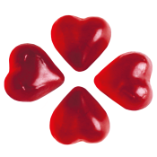 Frohe Ostern Fruchtgummi Herzen