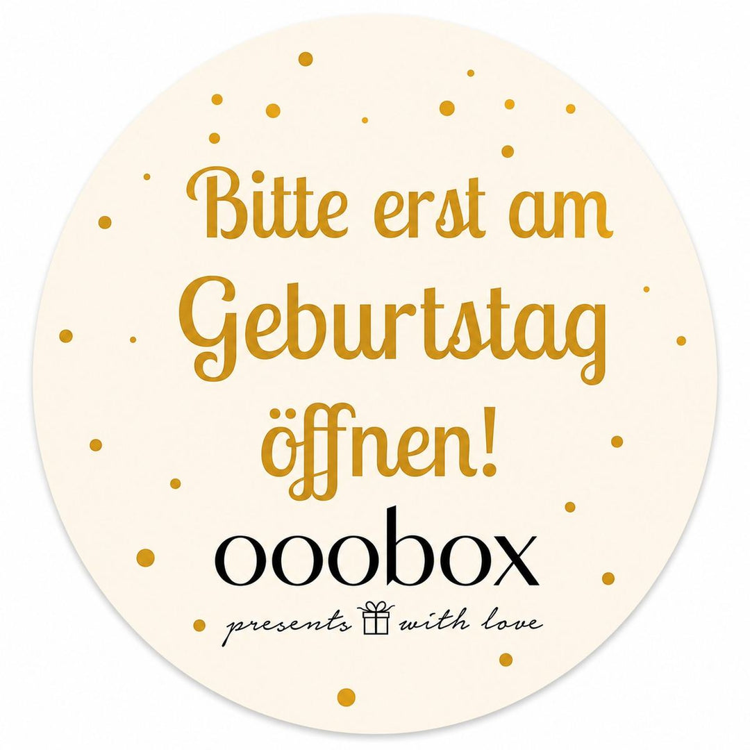 Extra: Sticker "Bitte erst am Geburtstag öffnen"