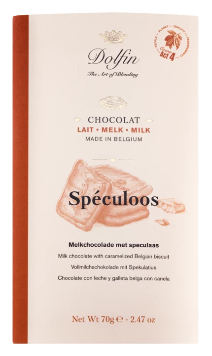 schokolade mit spekulatius vom belgischen chocolatier dolfin